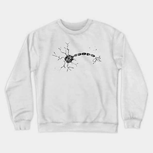 Anatomy of a typical human neuron Crewneck Sweatshirt by erzebeth